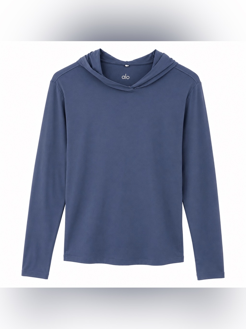Alo Yoga Men’s Conquer Reform Hoodie Large Blue Lightweight Performance Pullover